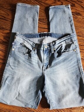 Rock & Republic Berlin Slim Jeans Women’s 6 Y2K Distressed Rhinestone Pocket